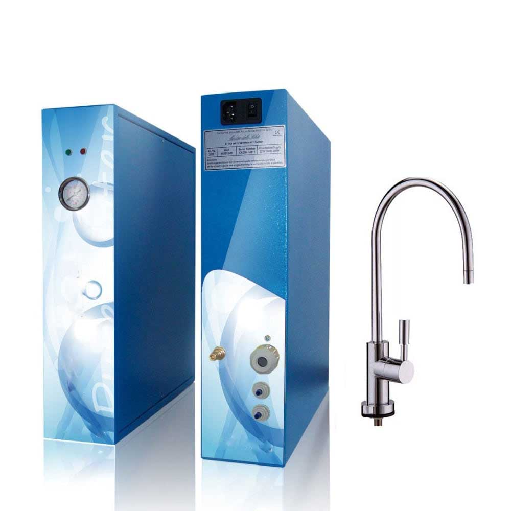 Osmosi inversa diretta PureWater 1 via 100 GPD con pompa a palette e raffreddamento ad acqua