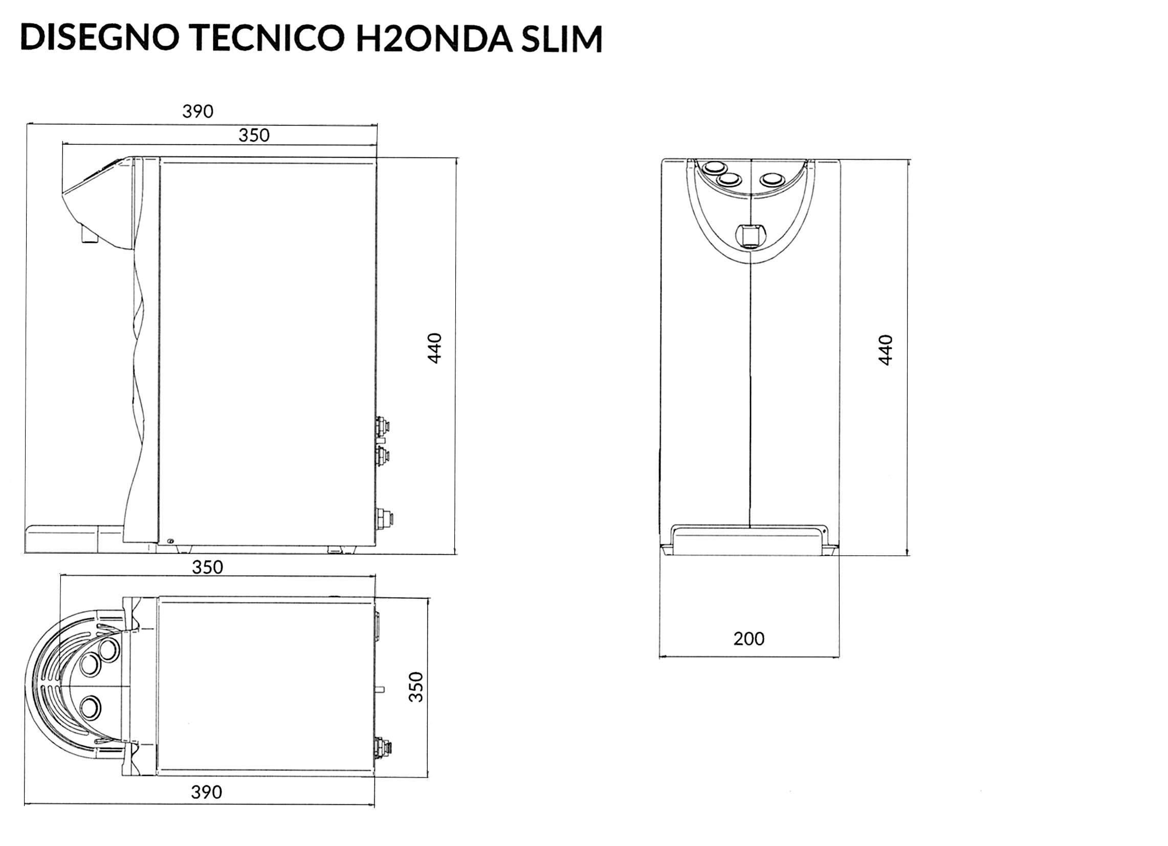 Refrigeratore sopra banco H2Onda Slim – Nero - immagine 5