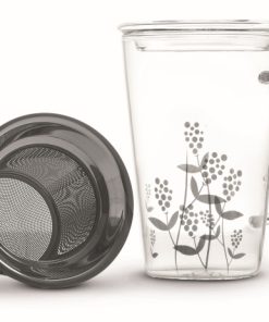 Tisaniera Vetro da 420 ml con Filtro in Acciaio Herbal Harmony